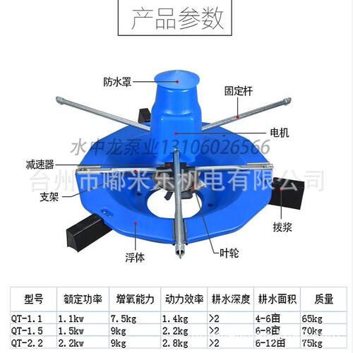 高效制氧涌浪曝气双速型增氧机强劲动力快速溶氧河道治理渔业养殖