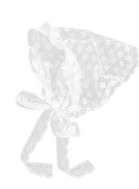 娜扎同款蕾丝头巾田园风氛围感