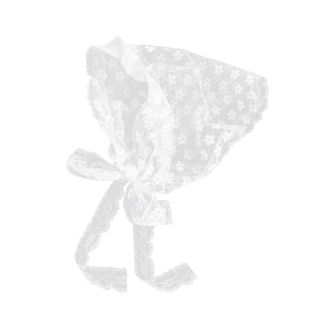 娜扎同款蕾丝头巾三角巾女夏季薄款田园风发带丝巾绑发氛围感头饰