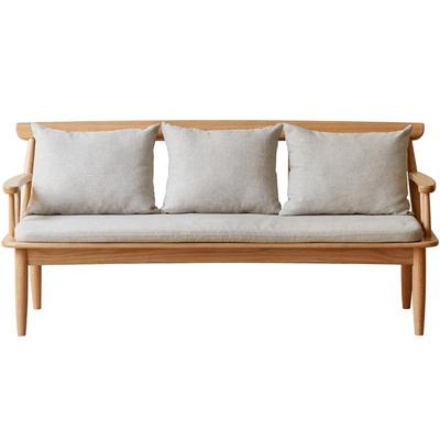 源氏木语百伦沙实木温莎长椅沙发