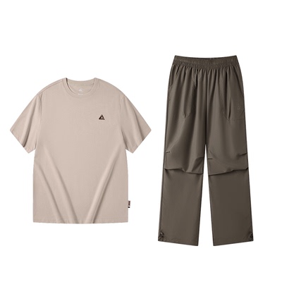 匹克休闲套装男通勤两件套