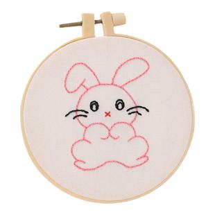 幼儿园儿童刺绣手工diy材料包简单卡通图案制作十字绣戳戳乐工具