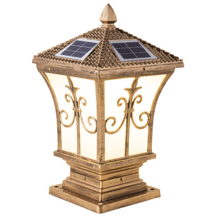 太阳能围墙灯柱头灯庭院方形墙头灯室外防水别墅花公园欧式大门灯