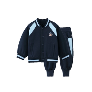 [7A抗菌吸湿排汗]齐齐熊宝宝运动套装男童棒球服春秋2026新款儿童