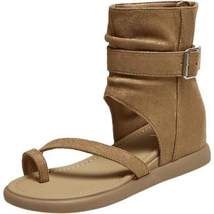 TATA他她女鞋夏季简约百搭休闲鞋平底凉鞋新款厚底鞋子GVB01BB5