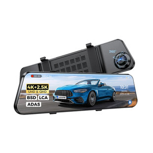 AZDOME 4K Rearview DashCam Touch Screen Mirror ADAS WiFi GPS
