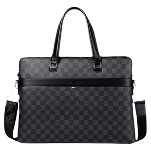 2025横款大号真皮公文包男商务出差男士斜挎包新款牛皮电脑手提包