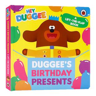 阿奇幼幼园 道奇的生日礼物纸板翻翻书 英文原版绘本 Hey Duggee Duggee's Birthday Presents 亲子互动早教图画书