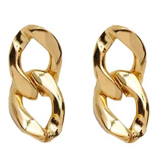 玫瑰的故事黄亦玫刘亦菲同款金色链条耳环气质轻奢高级感耳钉耳饰