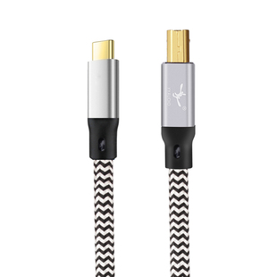 杨阳发烧级单晶铜镀银typec转usb方口线手机打印机电脑数据连接线