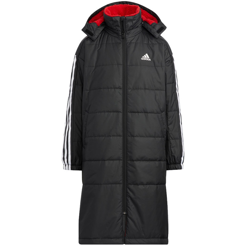Adidas儿童早春黑白经典秋冬保暖运动休闲长款棉服 男女生 HM7167