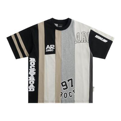 ROCKYROAD街舞少儿演出服拼接字母印花短袖套装hiphop街舞潮服