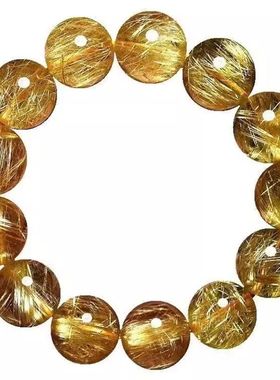 招财转运天然金发晶手串