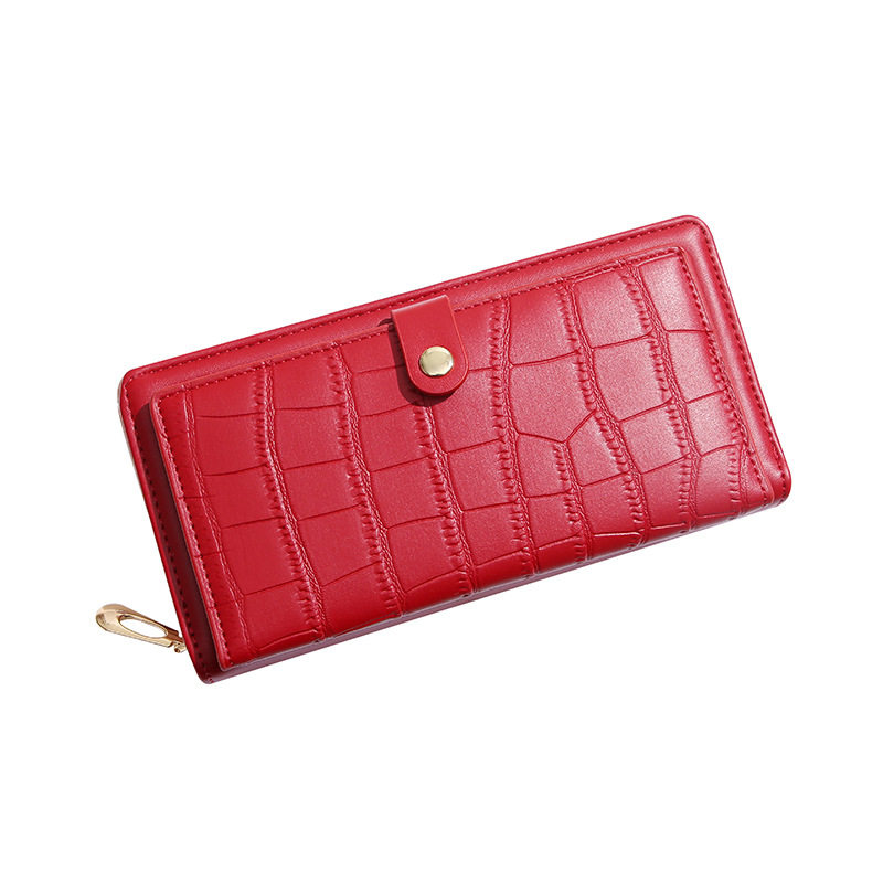2022长款女士钱包鳄鱼纹多简约