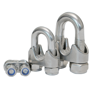 304不锈钢钢丝绳卡头夹头U型夹绳扣卡扣扎头锁扣紧绳器钢丝卡紧器