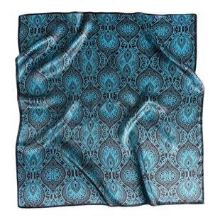 高级感真丝男士丝巾方巾秋冬搭西装衬衫围脖护颈领口巾老钱风围巾