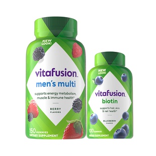 【自营】vitafusion生物素软糖男士复合多重维生素软糖营养包保健