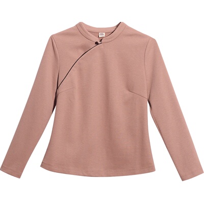 针织面料女复古轻中式长袖