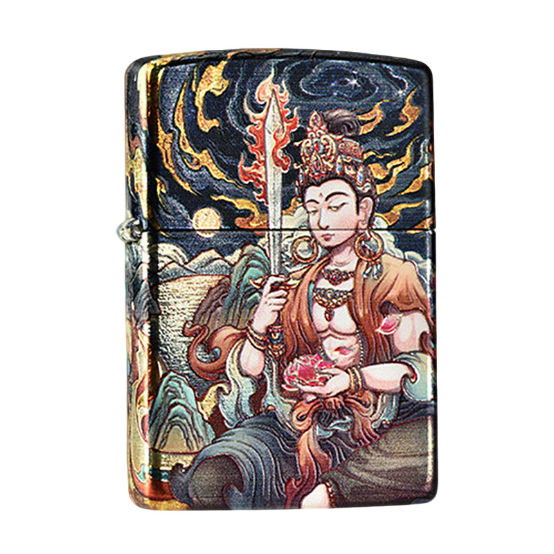 ZIPPO包银烫金八大守护佛国潮风