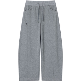 BEASTER休闲裤男款宽松型抽绳宽松慵懒风弯刀裤中性空气感气球裤