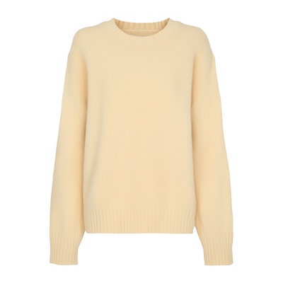 秋冬宽松圆领内搭加厚软糯毛衣女