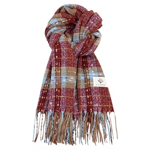 新年红色围巾女冬季2025新款韩系氛围感加厚学生浆果星星礼物SHBL