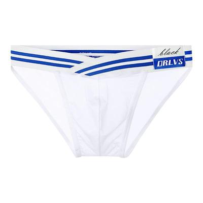 ORLVS男三角内裤V腰高叉透明超薄