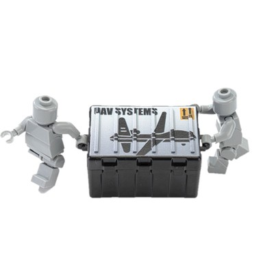 积木特警人仔武器无人机武器箱子