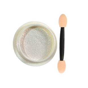 海莉同款珍珠粉美甲白月光魔镜粉贵气高级锻面珠光新娘婚甲奶白色