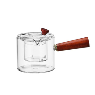 侧把壶玻璃茶壶茶水分离耐高温炭火电陶炉煮茶器家用茶杯茶具套装