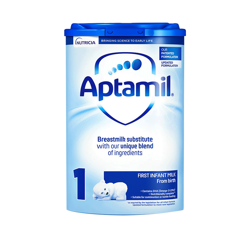 英国Aptamil爱他美经典蓝罐1段婴儿奶粉德国品牌0-6个月单罐800g