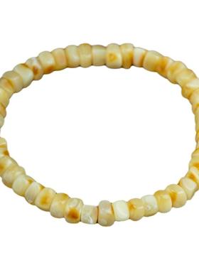 蜜蜡随形珠单圈手串