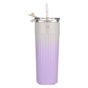 2023新款吸管保温杯女生高颜值大容量不锈钢水杯男士便携咖啡杯子