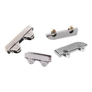 玻璃移门滑轮不锈钢5mm手机展示柜山形轨道夹轮推拉门槽8厘铜轮子