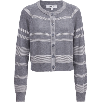 ONLY插肩袖条纹长袖针织衫