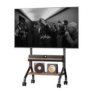 通用电视机移动支架55 65 75 85寸艺术落地电视推车带静音轮挂架