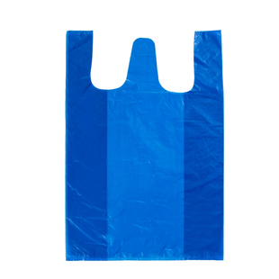 蓝色塑料袋特厚款手提式背心袋大号搬家收纳打包袋厨房垃圾袋家用