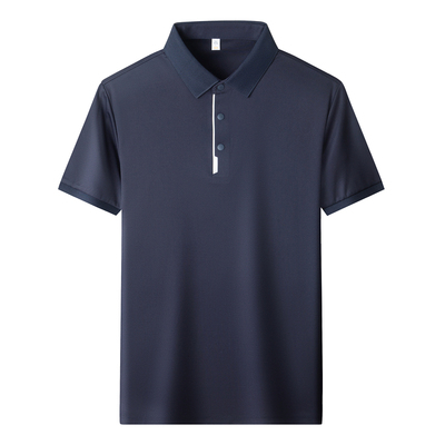 皮尔卡丹男士短袖T恤2026夏季新款翻领polo衫无痕体恤衫纯色上衣