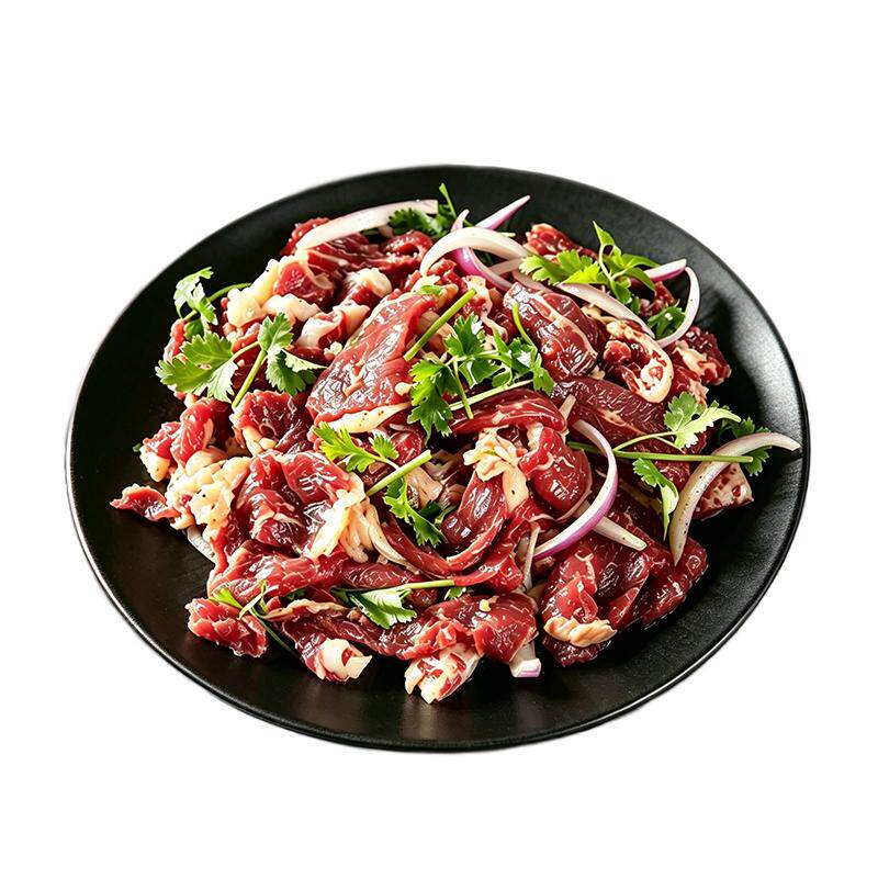 齐齐哈尔传统拌牛肉半成品烤雪花牛肉食材东北户外韩式新鲜商用