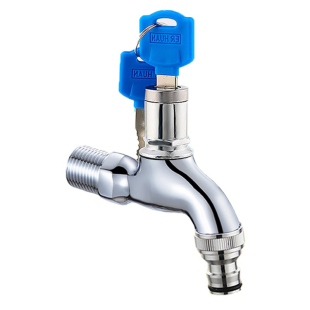 带锁水龙头户外全铜4分不锈钢防盗水带钥匙加长洗衣机自来水开关