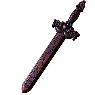 雷击枣木剑五雷七星剑袖珍便携家居纳福把件摆件实木木雕剑