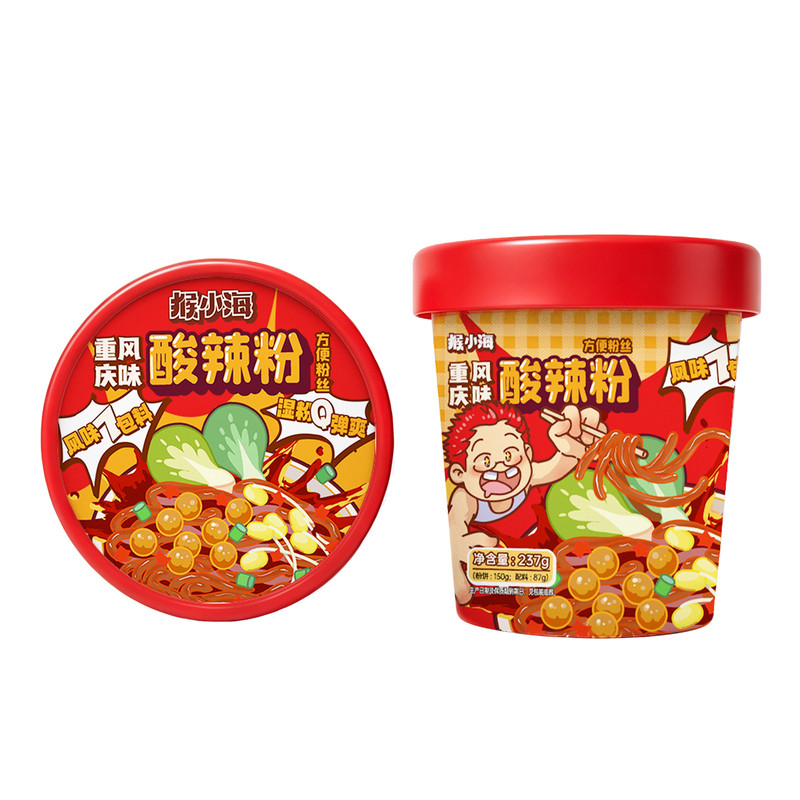猴小海酸辣粉正宗重庆酸辣味Q弹粗湿粉还原手打风味整箱方便速食