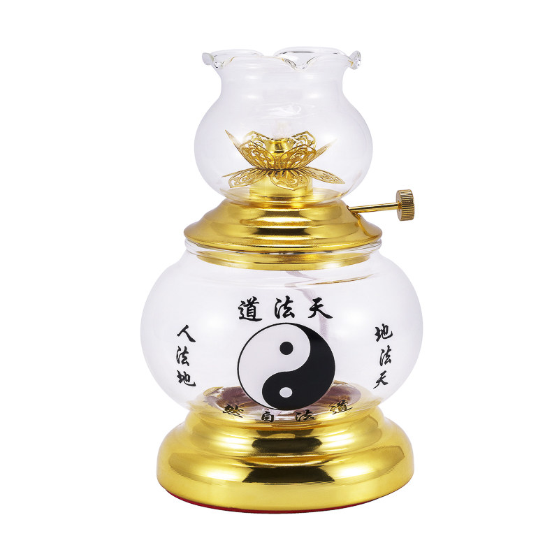 供佛液体酥油灯防风玻璃莲花灯
