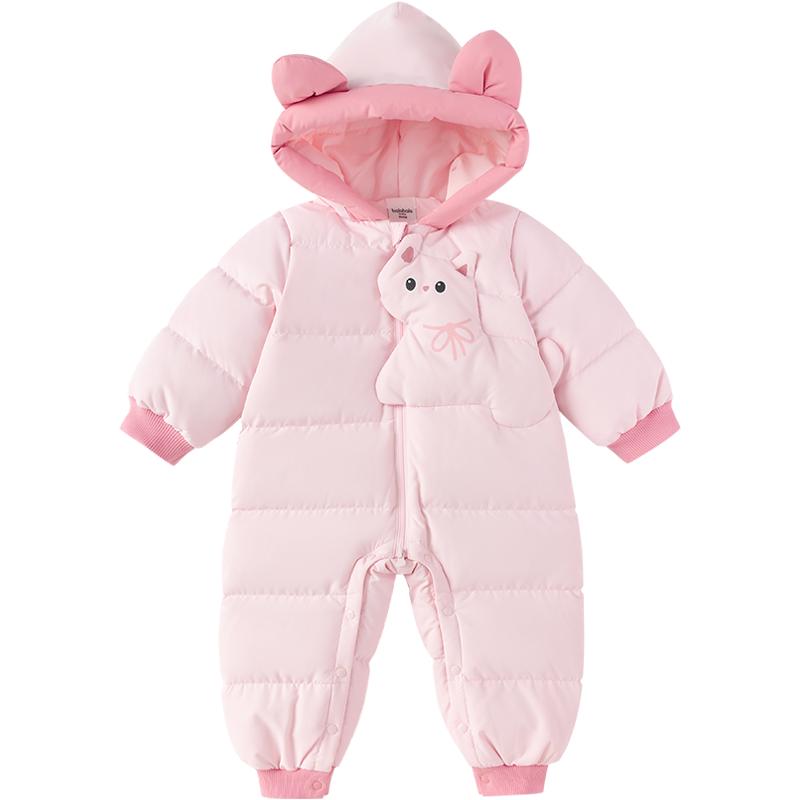 巴拉巴拉宝宝羽绒连体衣外出服厚