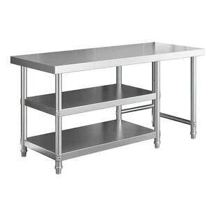 不锈钢工作台厨房置物架操作台煤气罐灶台商用储物柜炒菜案台桌子