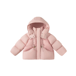 INSbobo童装女童汉服羽绒服儿童新中式外套国风防寒服冬装拜年服