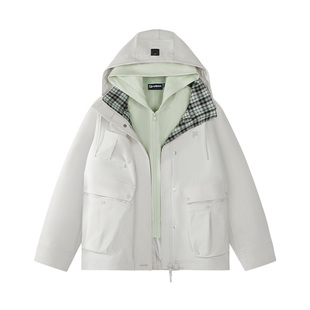 FILA FUSION斐乐潮牌梭织上衣两件套女2026春新款宽松三合一外套