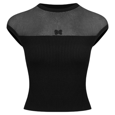 ANN ANDELMAN   25新款女士透透纱拼接包肩背心银泰百货 301286