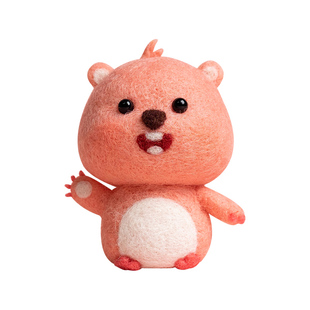 loopy羊毛毡戳戳乐diy材料包手工小海狸露比玩偶挂件情侣送礼物