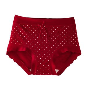 红色莫代尔大码内裤女胖mm200斤2026秋冬新款本命年抑菌包臀中腰